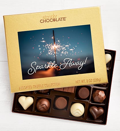 Simply Chocolate® Sparkle Away 19pc Chocolate Box